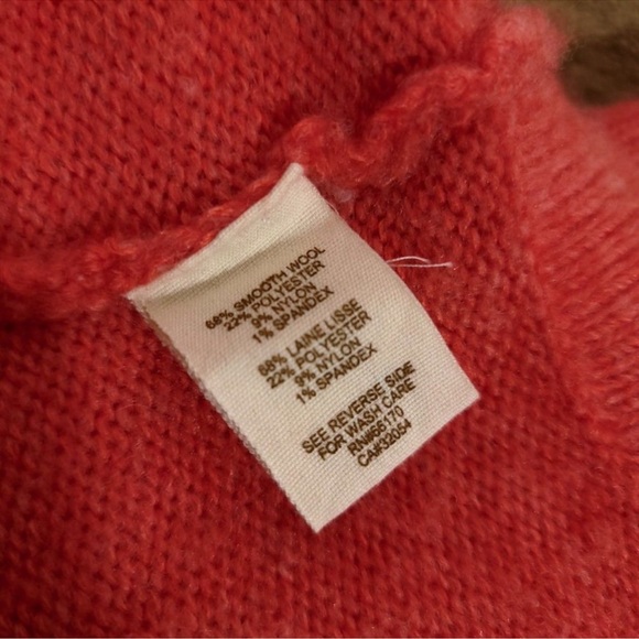 FREE PEOPLE Smooth Wool Embroidered Hoodie Cardigan in Coral/Orange Womens Large - Picture 7 of 9